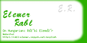 elemer rabl business card